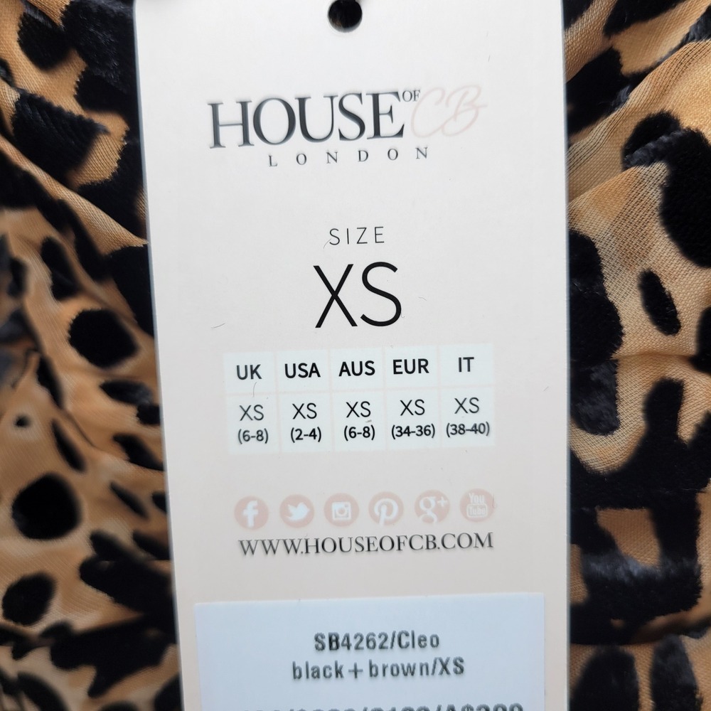 House of CB Cleo Animal Print Corset Cocktail Dress Size XS NWT Glam Engagementt - Picture 7 of 8